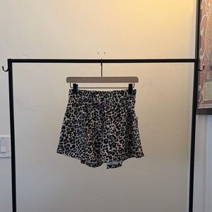 Anthropologie High Waist Leopard Print Shorts